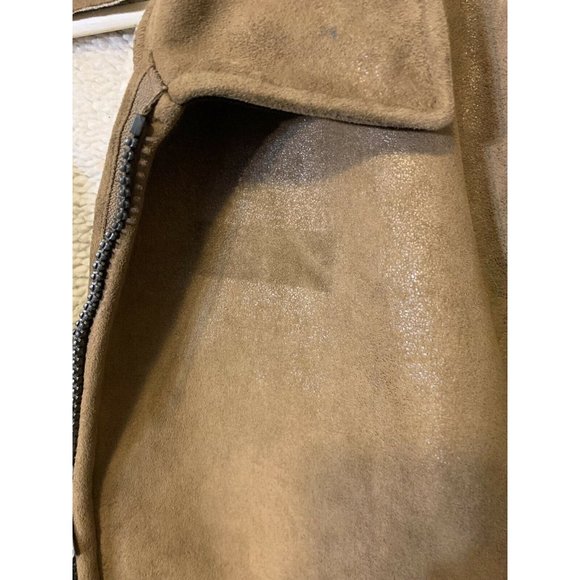 Joseph‎ Abboud Men’s XL Outerwear Brown Faux Suede Sherpa Lined Full Zip Jacket - Picture 6 of 11
